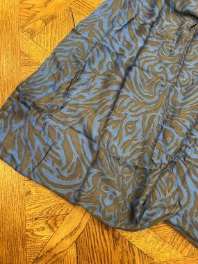 Blue and Gray Abstract Print Scarf